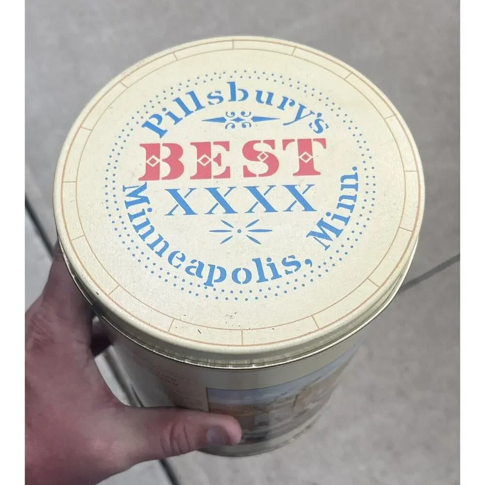 1982 Pillsbury's Best Flour Tin Canister Storage Container Minneapolis Metal